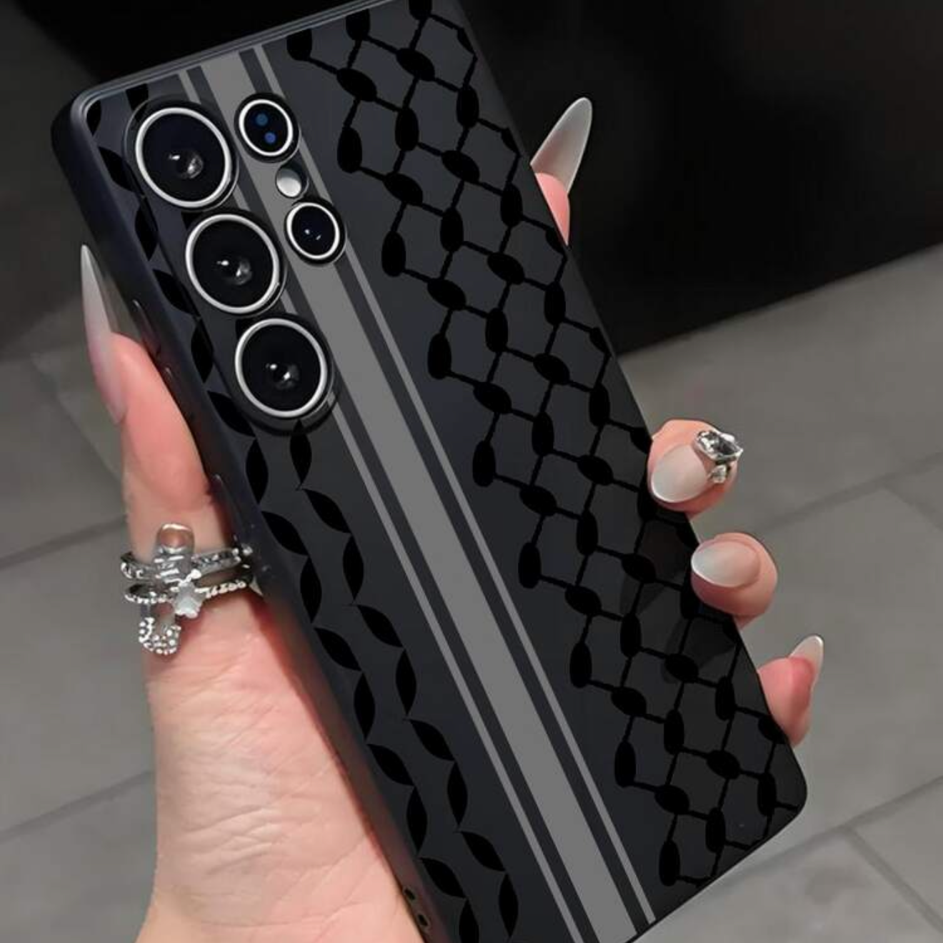 Black Keffiyeh Phone Cover