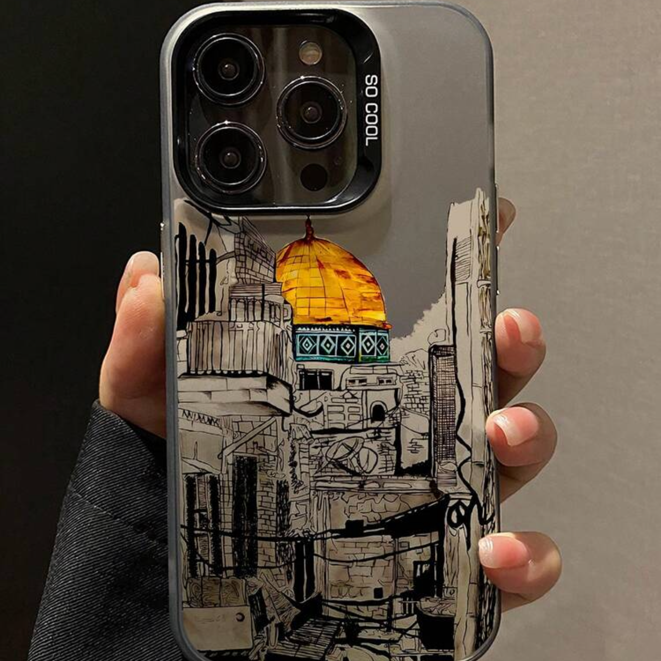 Dome of the Rock Grey Phone Cover